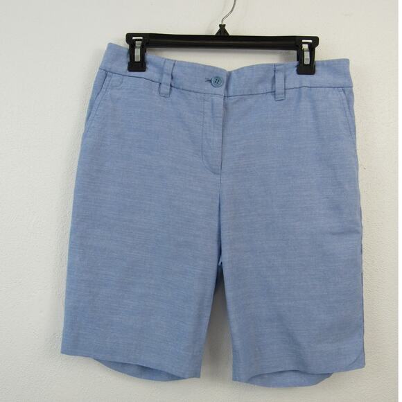 Talbots Size 6 Perfect Shorts 10.5" Light Blue Mid Rise Knee Length Bermudas - Picture 1 of 7